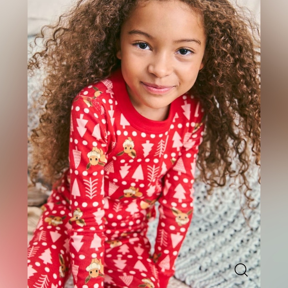 Hanna Andersson | Kids Pokémon Eevee Holiday Pajamas Long Johns 110cm NWOT - Picture 5 of 5